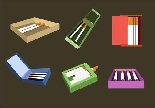 Cigarette Pack Illustration Vector