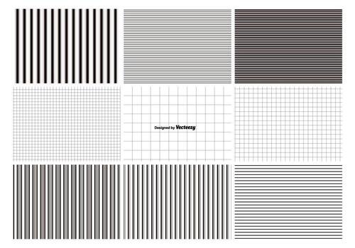Lines and Grids Pattern Set vector