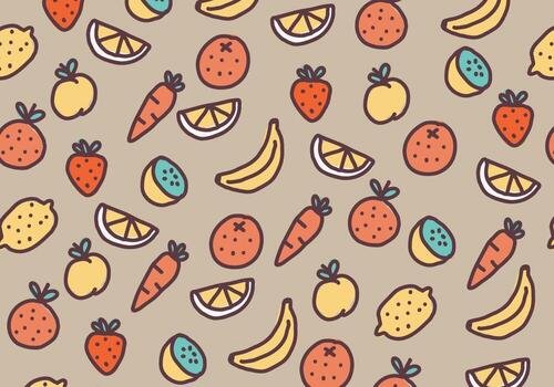 Fruits  Vegetables Pattern vector