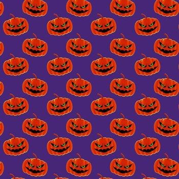 Halloween Pumpkin Pattern vector