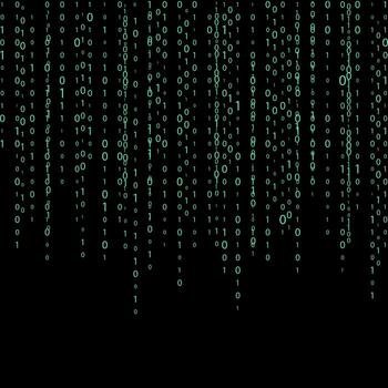 Matrix Background. Binary Computer Code. vector