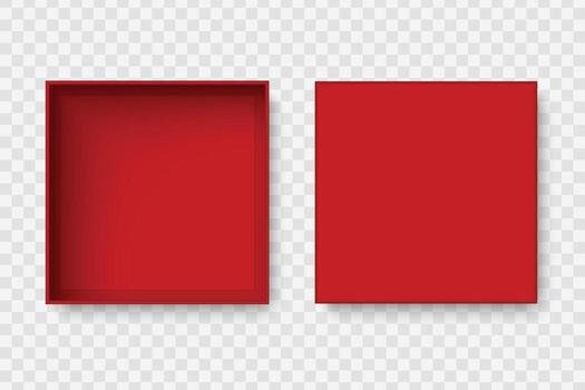 Top view open blank box vector