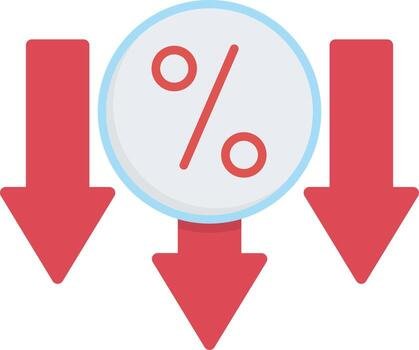 Decrease Flat Icon vector