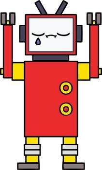 cute cartoon robot vector