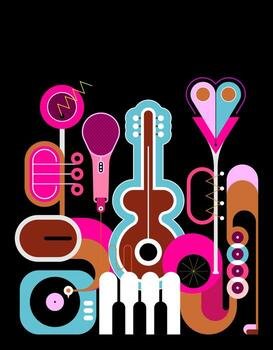 Musical Instruments vector illustration