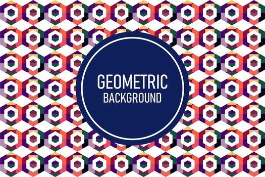 Flat geometric background vector