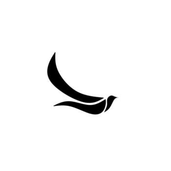 flying bird symbol design vector