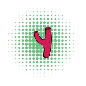 Artery icon, comics style vector