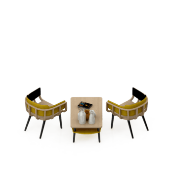 Isometric Table Set 3D render png