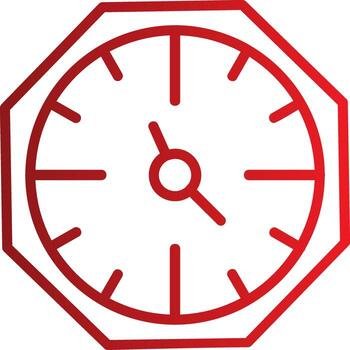 Wall Clock Vector Icon