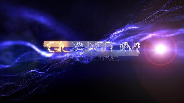 Quantum Computing text abstract science technology cinematic title video