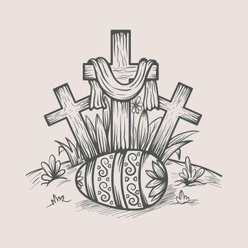 Easter Hand Drawn Vector Illustration