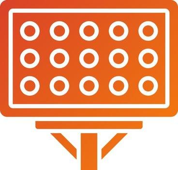 Stadium Lights Vector Icon Style