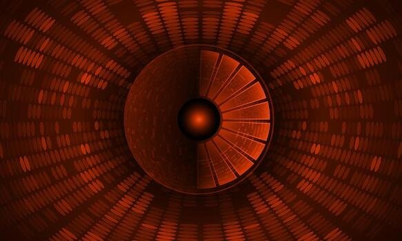Modern Cybersecurity Technology Background with eye vector