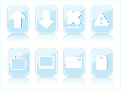 Button icon set vector