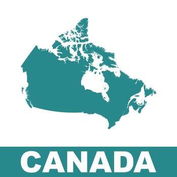 Canada map. Flat vector illustration