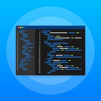Digital java code text. Computer software coding vector concept. Programming coding script java, digital program code on screen illustration. Vector stock illustration.