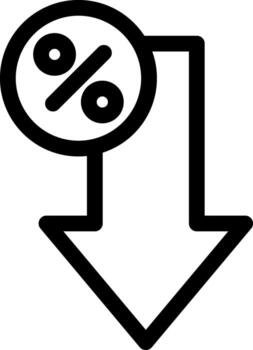 Decrease Creative Icon Design vector
