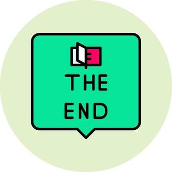 The End Vector Icon
