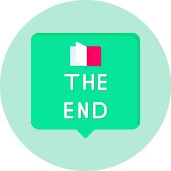 The End Vector Icon