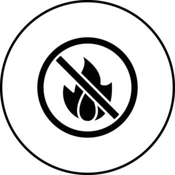 No Fire Vector Icon