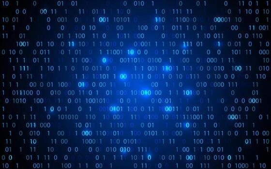 Abstract Technology Binary code Background.Digital binary data and Secure Data Concept vector