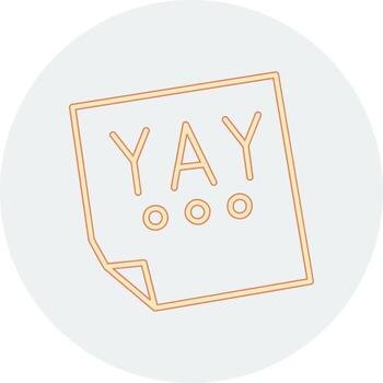 Yay Vector Icon