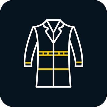 Coat Line Red Circle Icon vector