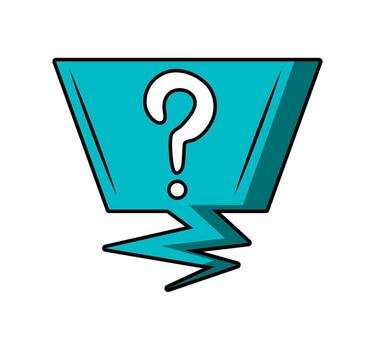 speech bubble with interrogation sign creative icon vector
