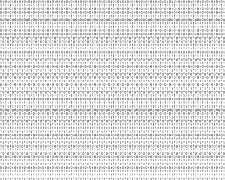 Stream binary code zero one abstract matrix white background with binary computer code. Binary code matrix. Binary code, encryption element. vector