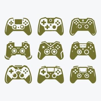 Game Grip Controller Collection Logo vector