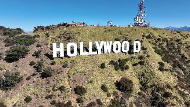 Beauty Hollywood Sign at Los Angeles in California United States . American Nature. video