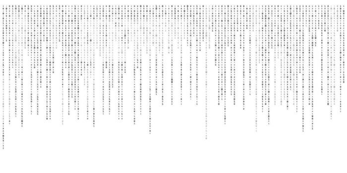 Binary computer code. Binary code zero one. vector