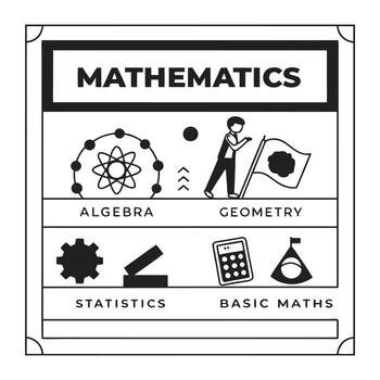Maths, algebra, geometry, statistics, basic, basic statistics, basic math, basic math vector