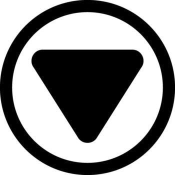 Arrow Bounded Down Solid Element Style vector