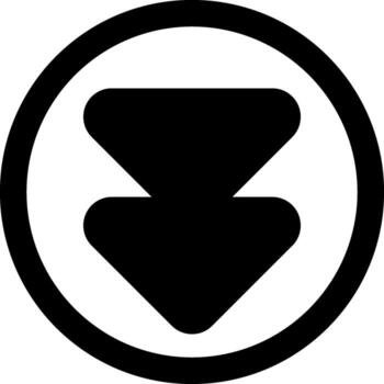 Double Arrow Down Solid Element Style vector