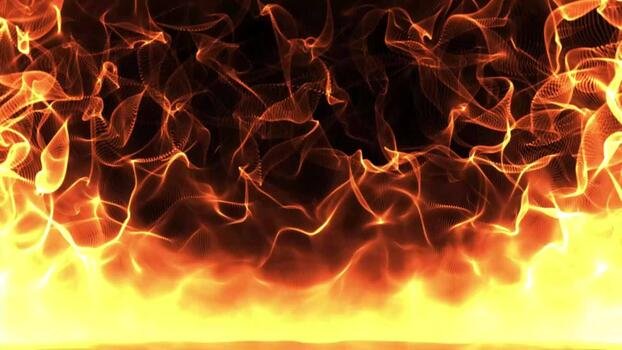 Fire Flames Background Digital Rendering video