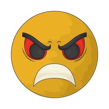Feedback angry face vector