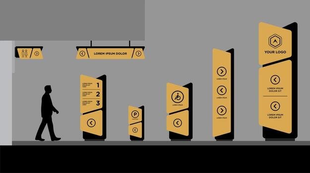 a pylon sign vector