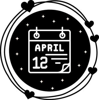 12 April Fluid Art Element vector