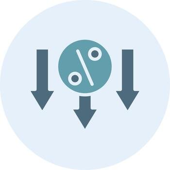 Decrease Thin Line Element Graphic vector