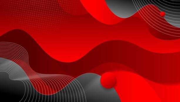 Abstract red and black wave design vector