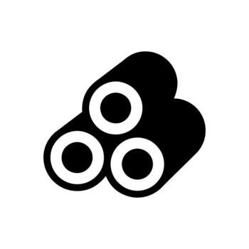 Pipe Design with Three Black and White Circular Elements vector