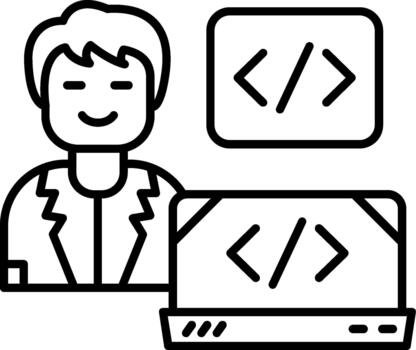 Programmer developer coder software vector